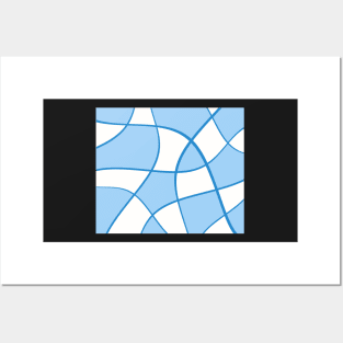 Abstract - blue and white. Posters and Art